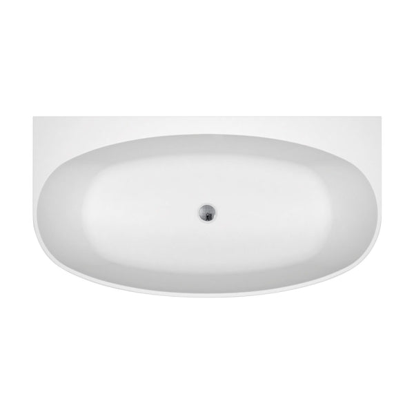 Keeto Back-To-Wall Acrylic Bath, 1500mm