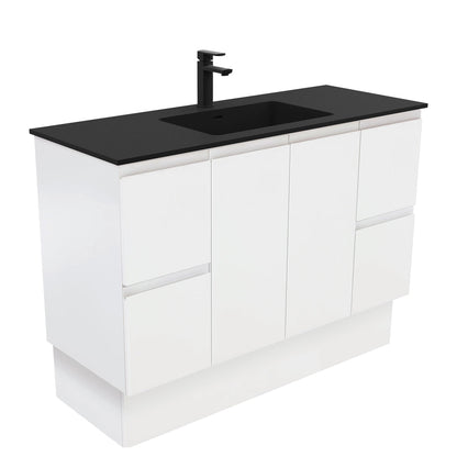 MONTANA Solid Surface 1200 Fingerpull Matte White Cab on Kick 1TH