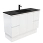 MONTANA Solid Surface 1200 Fingerpull Matte White Cab on Kick 1TH