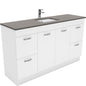 Sarah Dove Grey Undermount Single Bowl 1500 UniCab Vanity on Kick