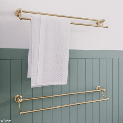 LILLIAN Double Towel Rail Urban Brass PVD