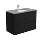 SARAH DOVE GREY AMATO 900 Satin Black Vanity Wall Hung 1TH