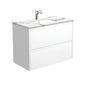 SARAH CALACATTA MARBLE AMATO 900 Satin White Vanity Wall Hung 1TH