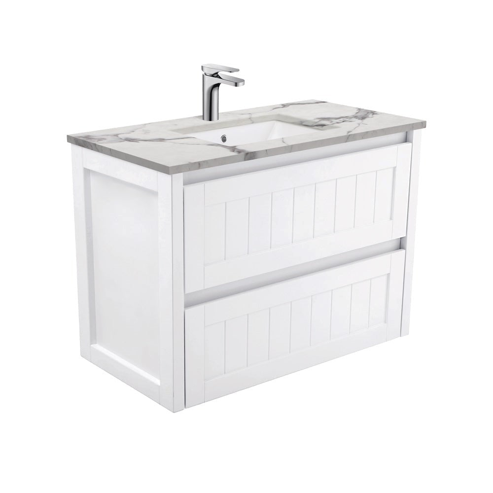 SARAH CALACATTA MARBLE 900 HAMPTON Wall Hung Cab 1TH