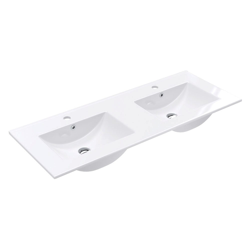 DOLCE Ceramic Top 1200x460mm Double Bowl 1TH Suits AU Made Vanities Only
