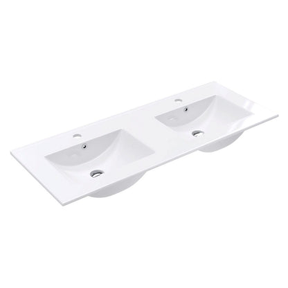 DOLCE Ceramic Top 1200x460mm Double Bowl 1TH Suits AU Made Vanities Only