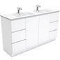 DOLCE Ceramic 1500 Fingerpull on Kick Double Bowl 1TH
