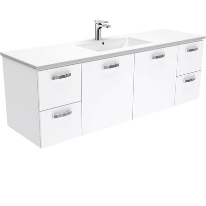 DOLCE Ceramic 1500 Wall Hung UNIVERSAL Cab with Handles Single Bowl 1TH