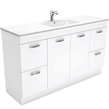 DOLCE Ceramic 1500 UNI Cab on Kick with Solid Doors Single Bowl 1TH