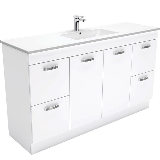 DOLCE Ceramic 1500 UNI Cab on Kick with Solid Doors Single Bowl 1TH