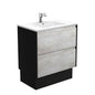 DOLCE AMATO 750 INDUSTRIAL Vanity with Matte Black Panels and Kick 1TH