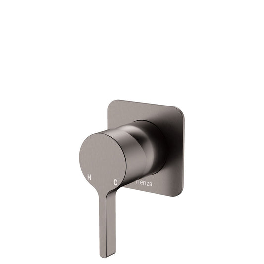 Sansa Wall Mixer, Square Plate, Gun Metal