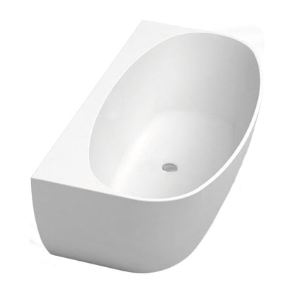 Keeto Back-To-Wall Acrylic Bath, 1500mm