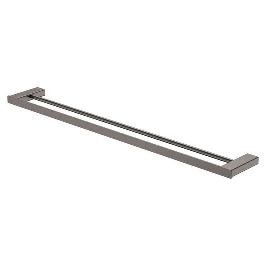 Tono Double Towel Rail, 810 mm, Gun Metal