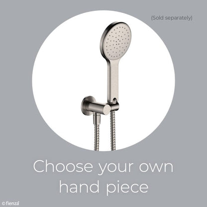Round Hand Shower Bracket with Hose Brushed Nickel