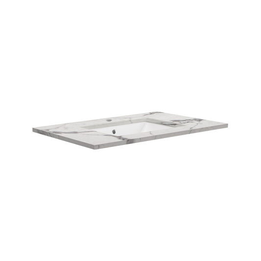 SARAH Undermount CALACATTA MARBLE 750mm Basin Top Only 1TH