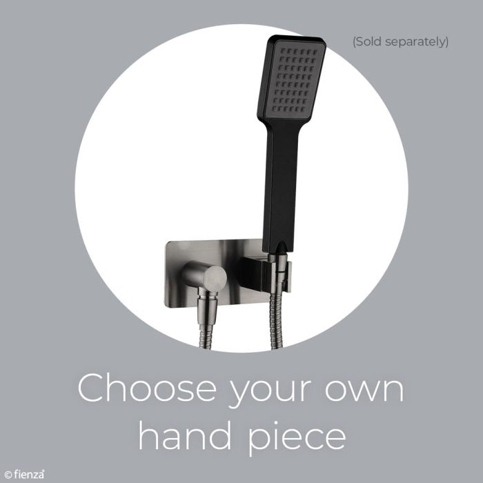 Soft Square Hand Shower Bracket with Hose Gun Metal