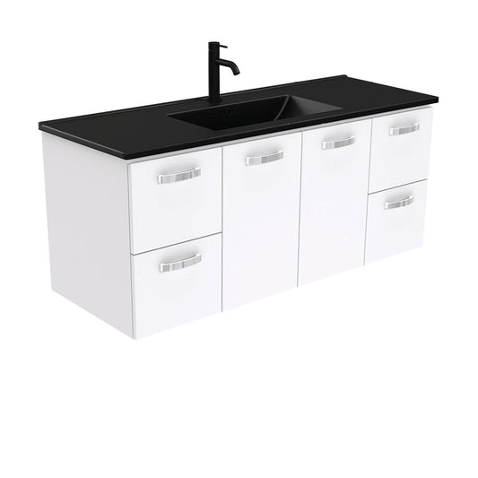 DOLCE Matte Black 1200 UNICAB Vanity Wall Hung 1TH