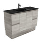 DOLCE Matte Black 1200 EDGE INDUSTRIAL Vanity on Kick 1TH