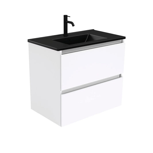 DOLCE Matte Black 750 QUEST Vanity Wall Hung 1TH