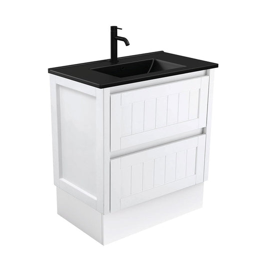DOLCE Matte Black 750 HAMPTON Vanity on Kick 1TH