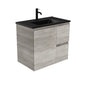 DOLCE Matte Black 750 EDGE INDUSTRIAL Vanity Wall Hung Right Drawers 1TH