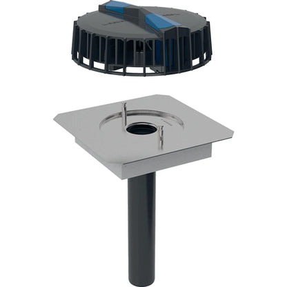 Geberit Pluvia roof outlet with contact sheet for gutters