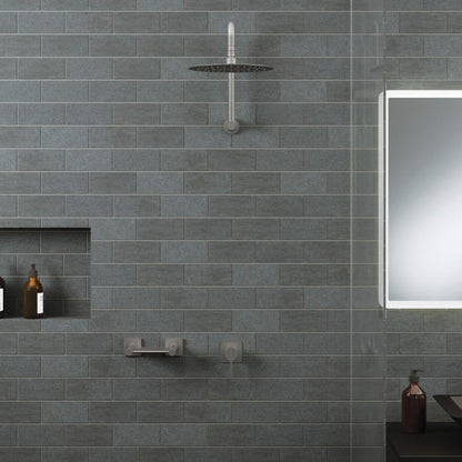 SANSA Wall Mixer Gun Metal Soft Square Plate