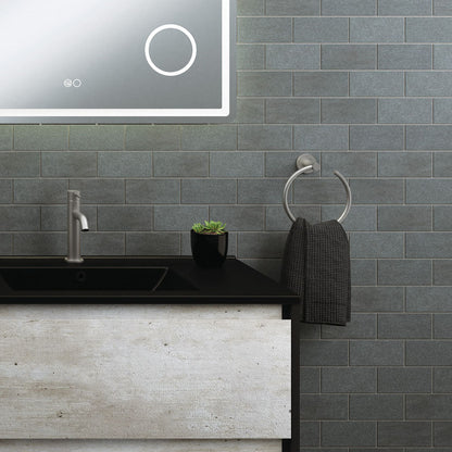 Kaya Hand Towel Rail / Toilet Roll Holder, Gun Metal