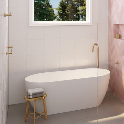 KAYA Single Towel Rail 900mm Urban Brass