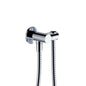 Universal Hand Shower Bracket & Hose, Round Plate, Chrome
