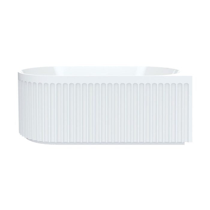Eleanor Fluted Left-Hand Acrylic Corner Bath, 1500mm