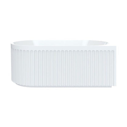 Eleanor Fluted Left-Hand Acrylic Corner Bath, 1500mm