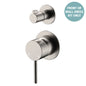 KAYA Diverter Mixer Dress Kit Brushed Nickel Small Round Plates