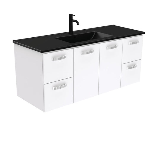 DOLCE Matte Black 1200 UNICAB Vanity Wall Hung 1TH
