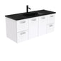 DOLCE Matte Black 1200 UNICAB Vanity Wall Hung 1TH