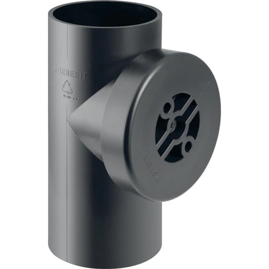 Geberit HDPE access pipe 90 deg with round service opening
