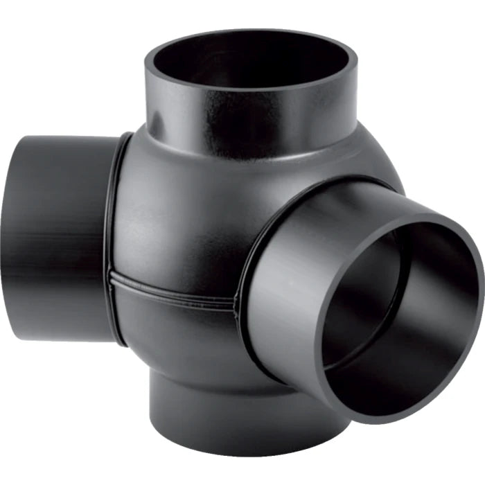 Geberit HDPE double branchball 88.5 deg, connections 135 deg offset