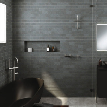SANSA Wall Mixer Gun Metal Soft Square Plate