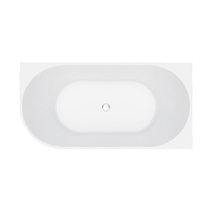 Eleanor Fluted Left-Hand Acrylic Corner Bath, 1500mm
