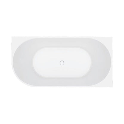 Eleanor Fluted Left-Hand Acrylic Corner Bath, 1500mm