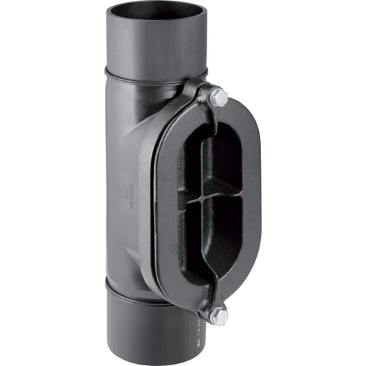 Geberit HDPE access pipe 90 deg with oval service opening