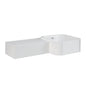 RAK Petit Square Wall Basin, Left Edge, No Tap Hole