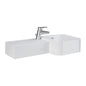 RAK Petit Square Wall Basin, Left Edge, 1 Tap Hole