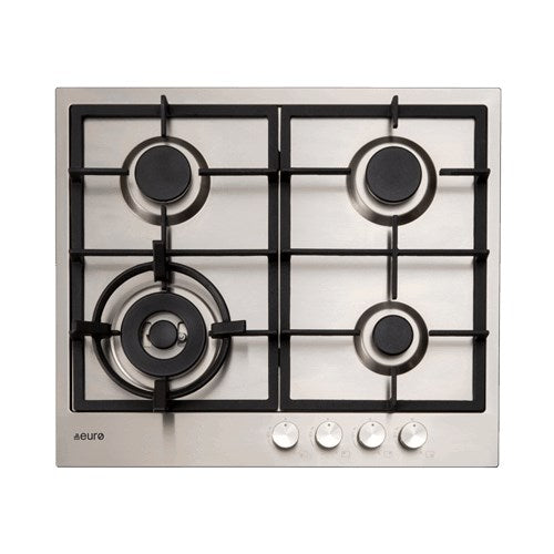 60cm 4 Burner Gas  Cooktop  + Wok burner + Cast + Front knobs + FFD