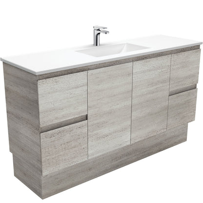 VANESSA Poly Marble 1500 INDUSTRIAL EDGE Cab on Kick Single Bowl 1TH