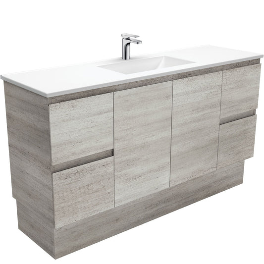 VANESSA Poly Marble 1500 INDUSTRIAL EDGE Cab on Kick Single Bowl 1TH