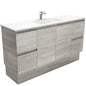 VANESSA Poly Marble 1500 INDUSTRIAL EDGE Cab on Kick Single Bowl 1TH