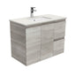 Sarah Roman Sand Undermount 900 Edge Industrial Wall-Hung Vanity