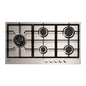 90cm 5 Burner Gas Cooktop  Left Hand Wok C.I.T Flame failure device